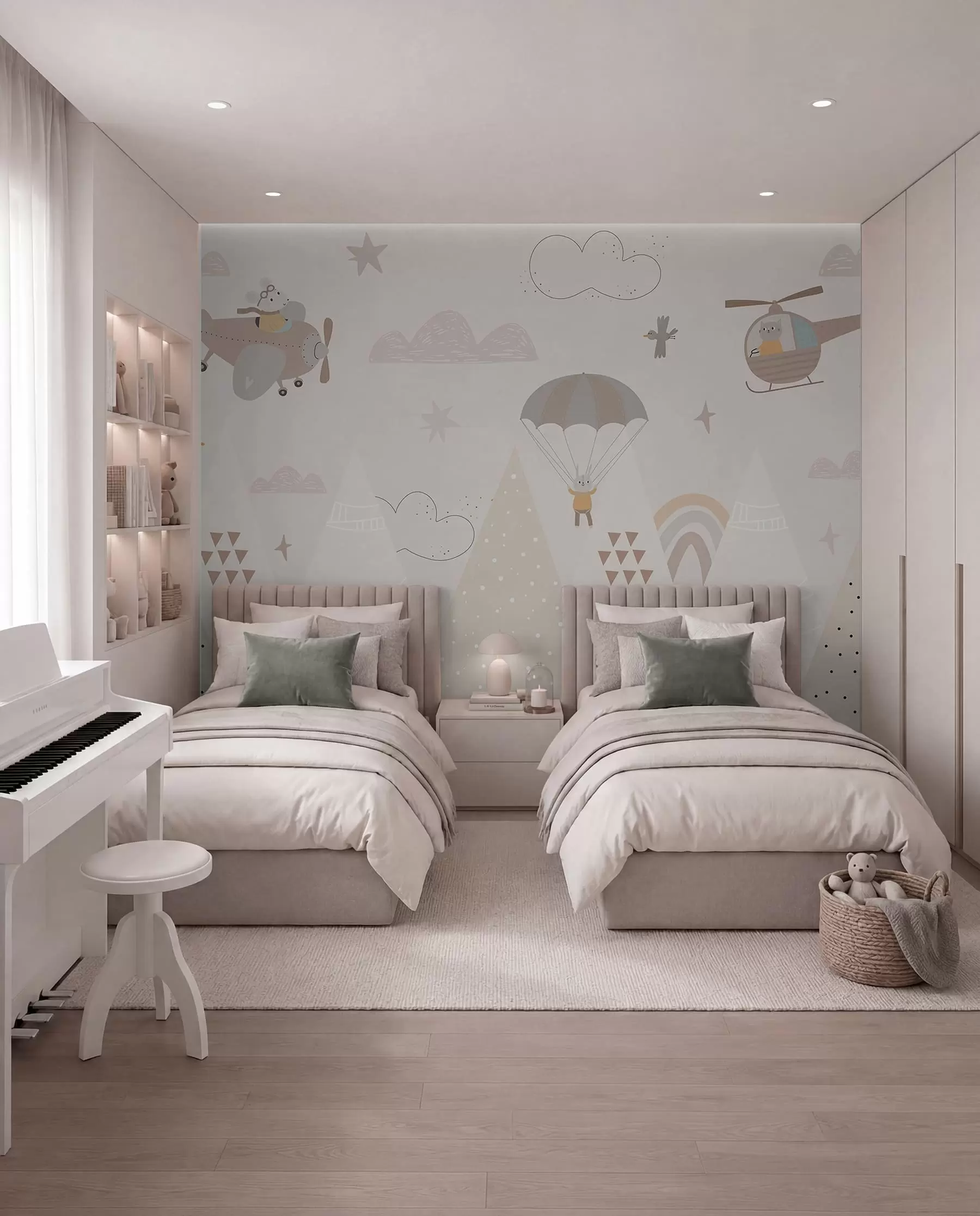 Murale Petits vols sur les collines w00414
