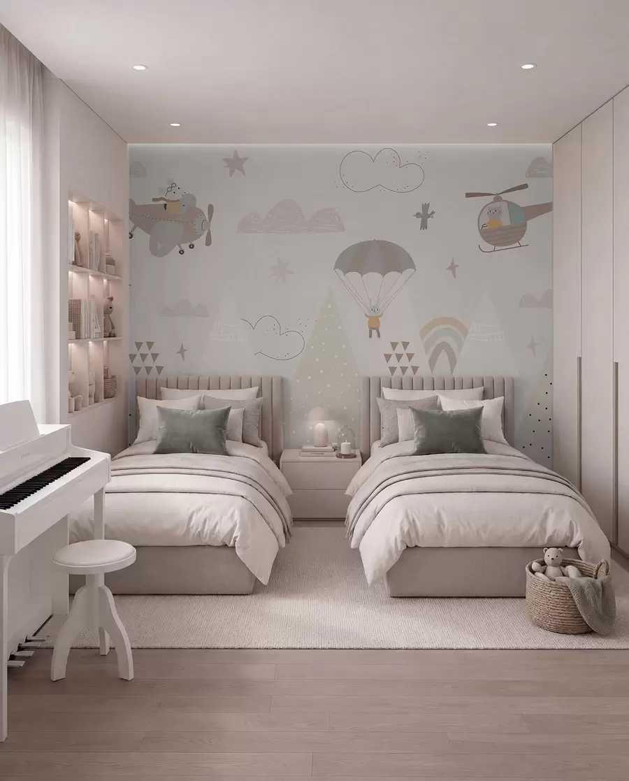 Murale Petits vols sur les collines w00414