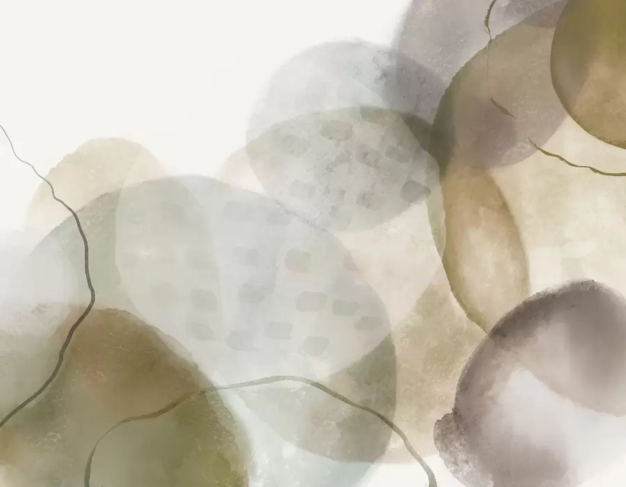 Fototapete Weiche, abstrakte Aquarellformen in den Farbtönen Braun, Sepia und Weiß w07926v1