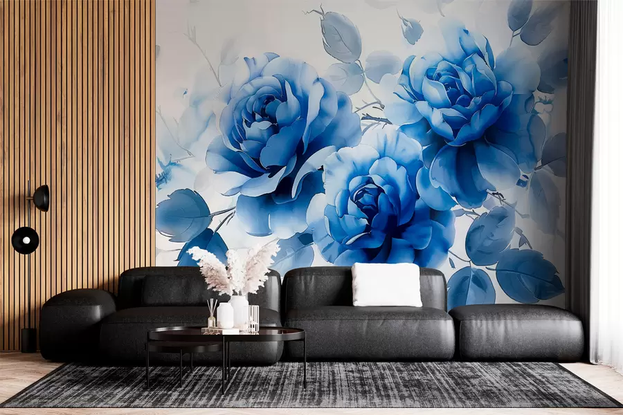 Fototapete Blaue Rosen w08066