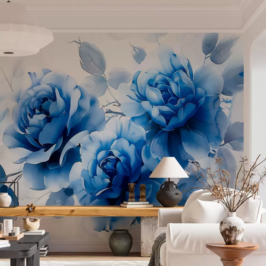 Fototapete Blaue Rosen w08066