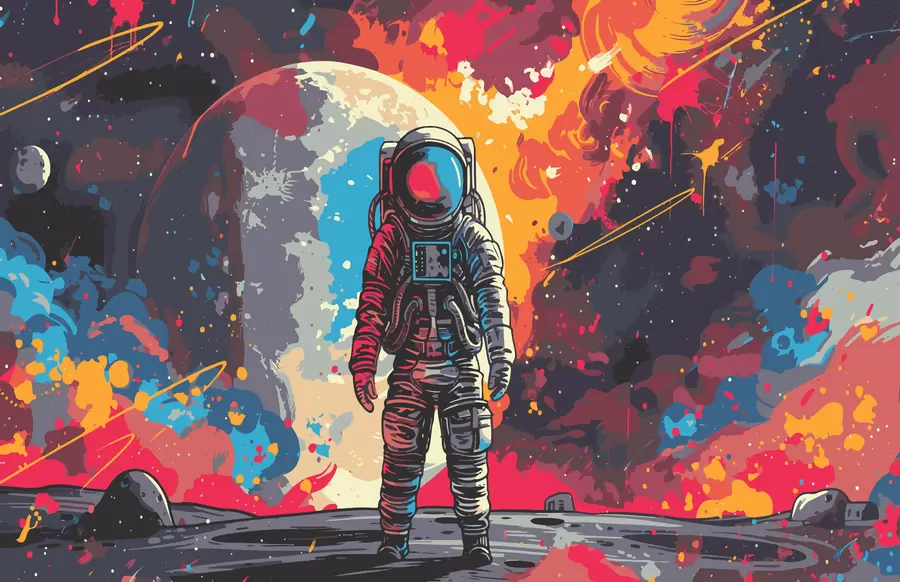 fototapeter Astronaut w08201