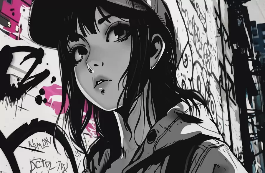 fototapeter Anime pige w00973