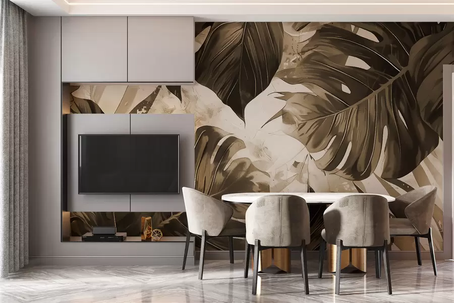 Fototapete Große Blätter w00999v2