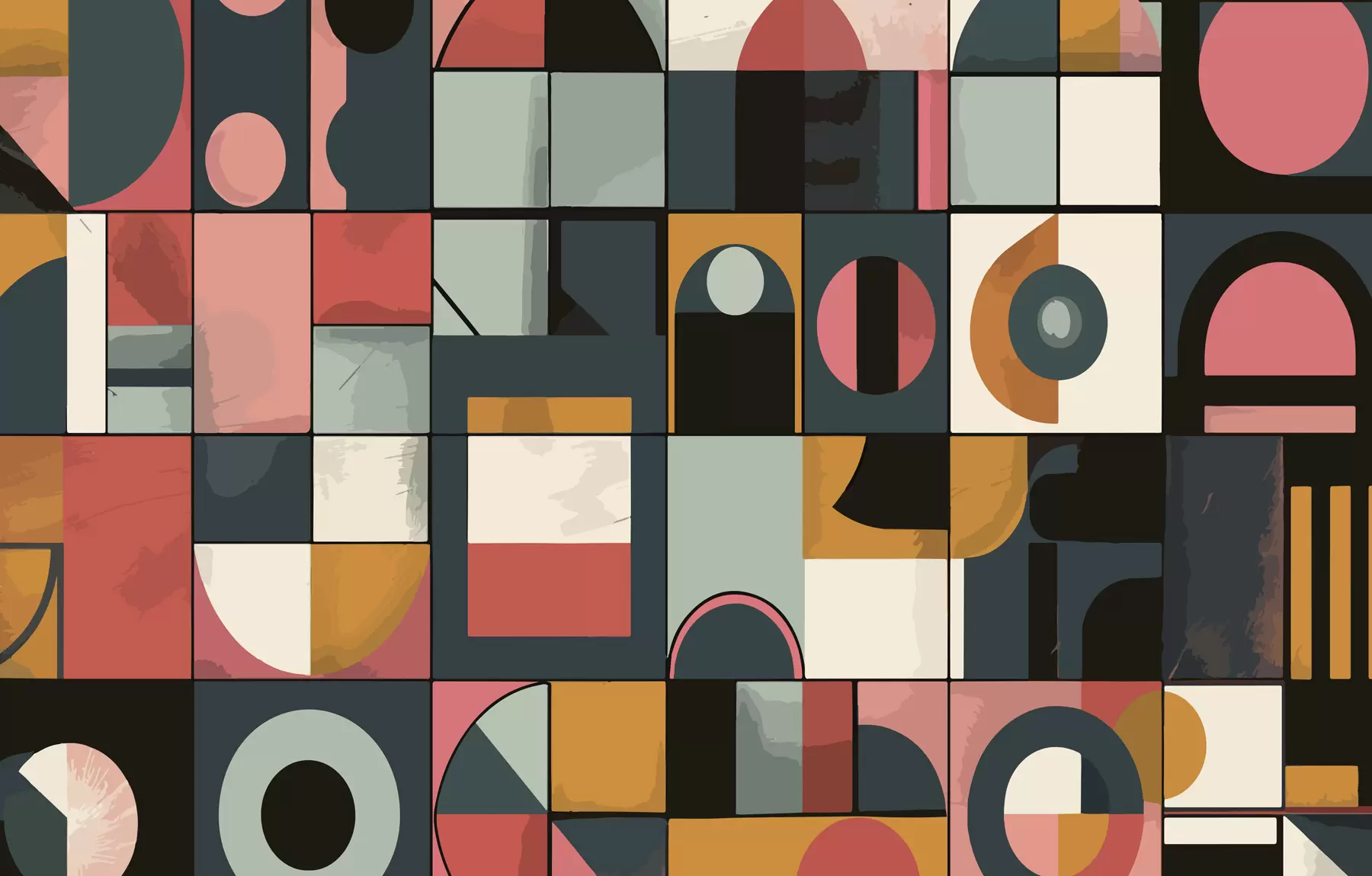 fototapeter Bahaus-stil w01075