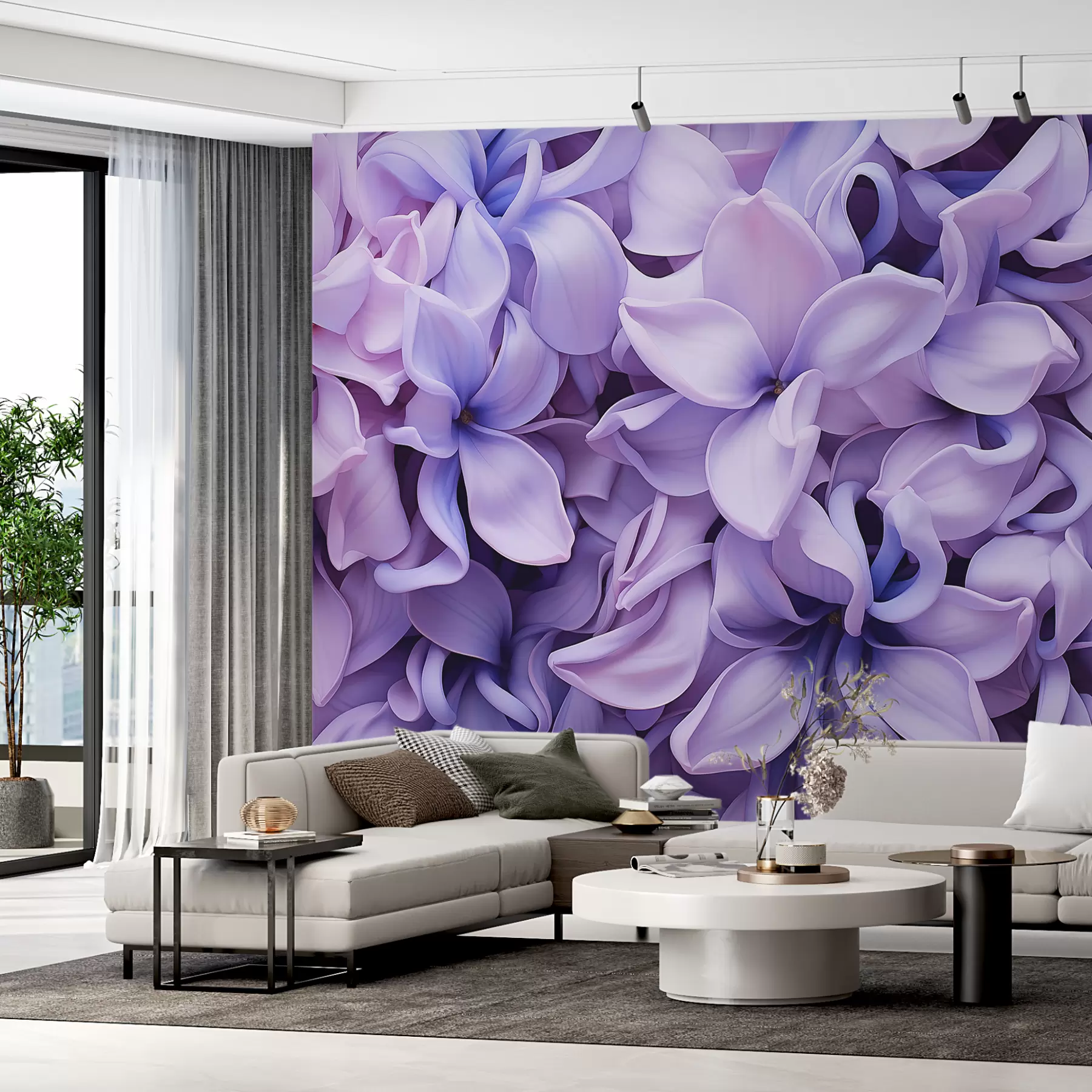 fototapeter Hyacintblomster, blå-lilla farve w01556