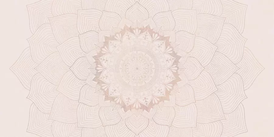 Fototapete Rundes Mandala, Tapete für den Yogaraum oder zur Harmonisierung des persönlichen Raums. Wandmandala in warmen Pastellfarben auf einem strukturierten unregelmäßigen Hintergrund w01088