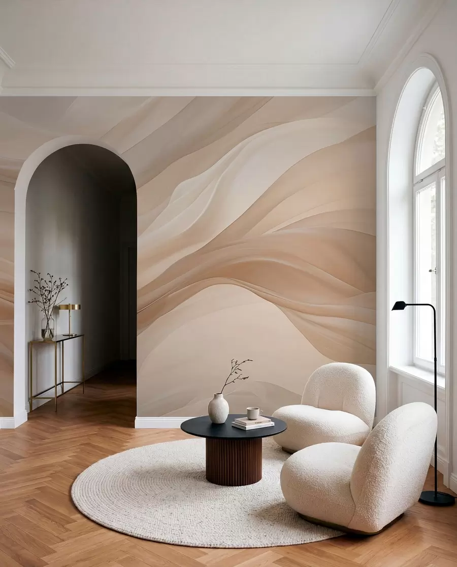 fototapeter Delikat beige baggrund w01641