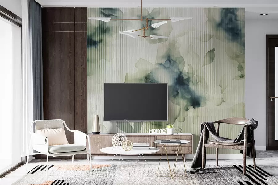 Fototapete abstrakte Flecken hinter Glas w01681v1