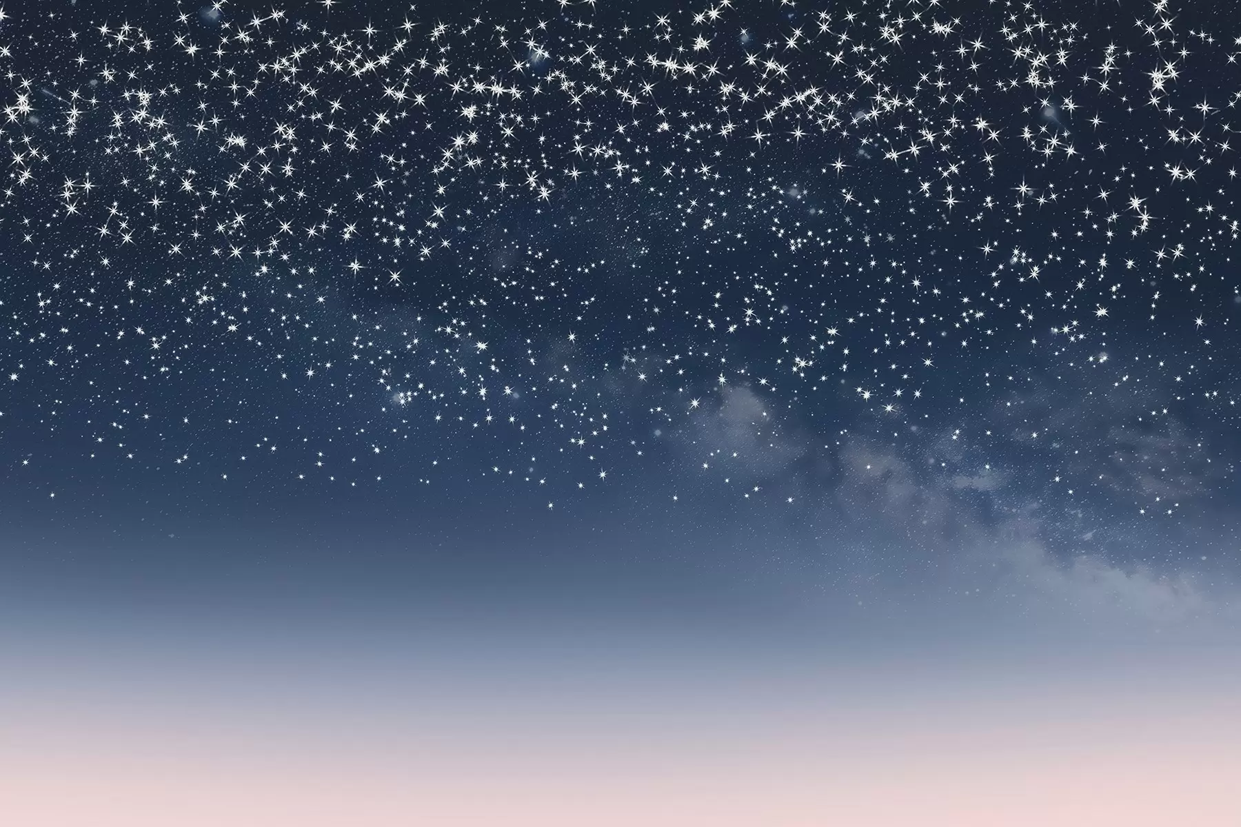 fototapeter Stjerneklar nattehimmel, pink gradient, kosmisk, stjernebilleder w01797