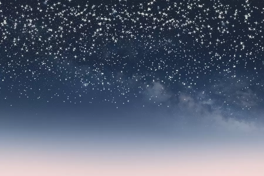 fototapeter Stjerneklar nattehimmel, pink gradient, kosmisk, stjernebilleder w01797
