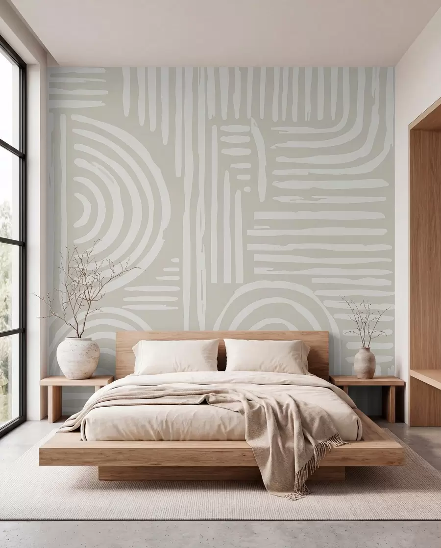 fototapeter Boho-design i bløde farver w01919