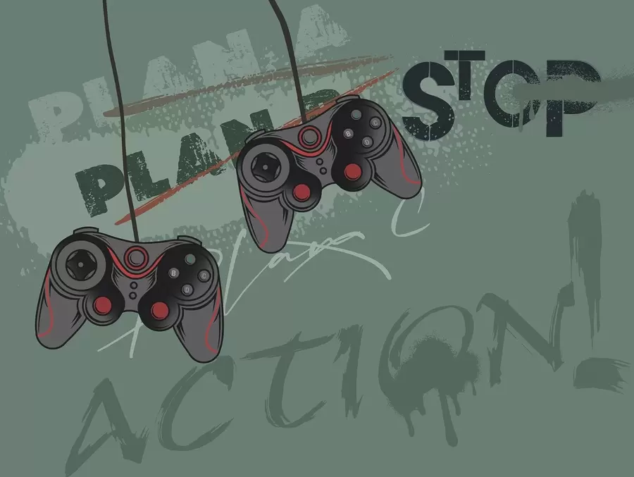 fototapeter Spillet er i gang: tid til action! w00829v2