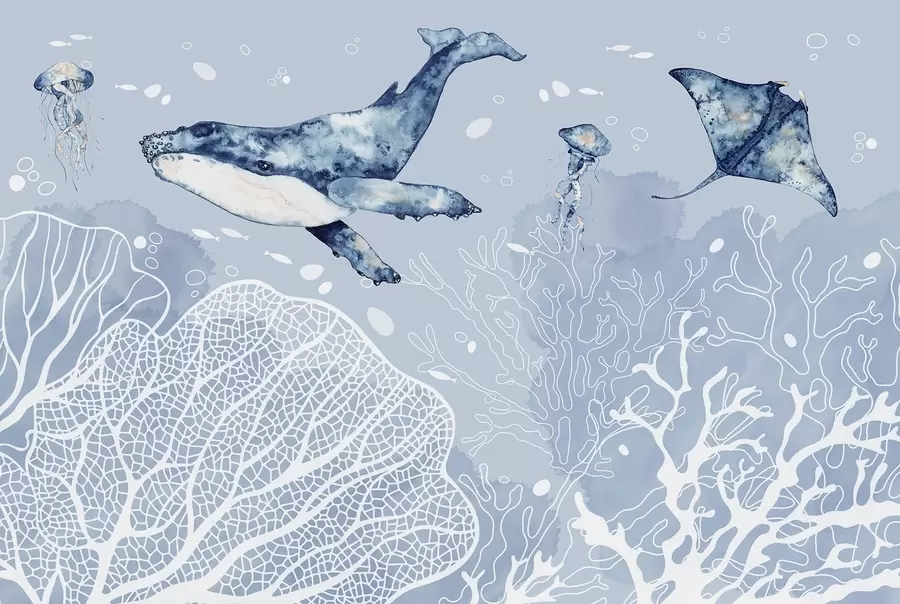 Murale Merveilles sous-marines de la vie marine w00848