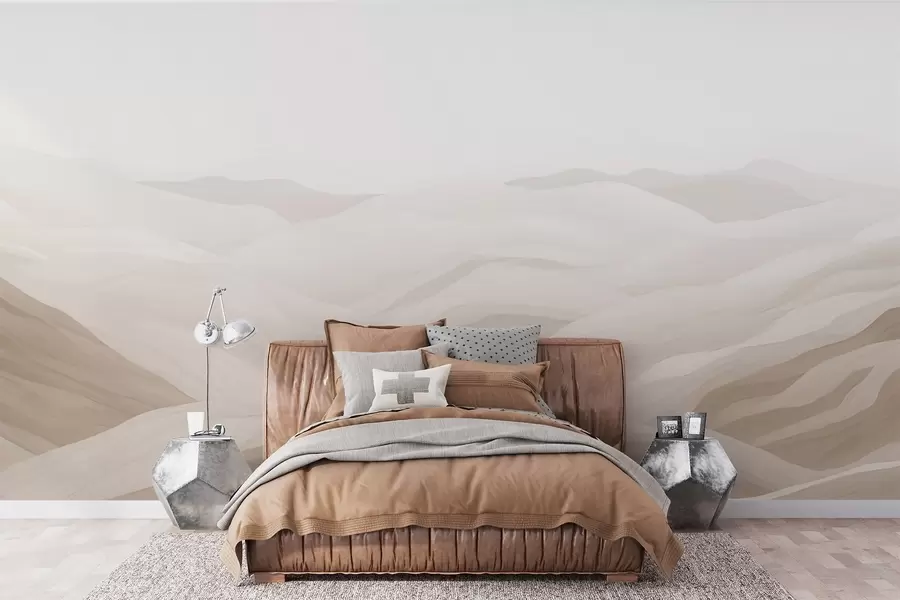 Fototapete Neblige Bergwellen w02034v1