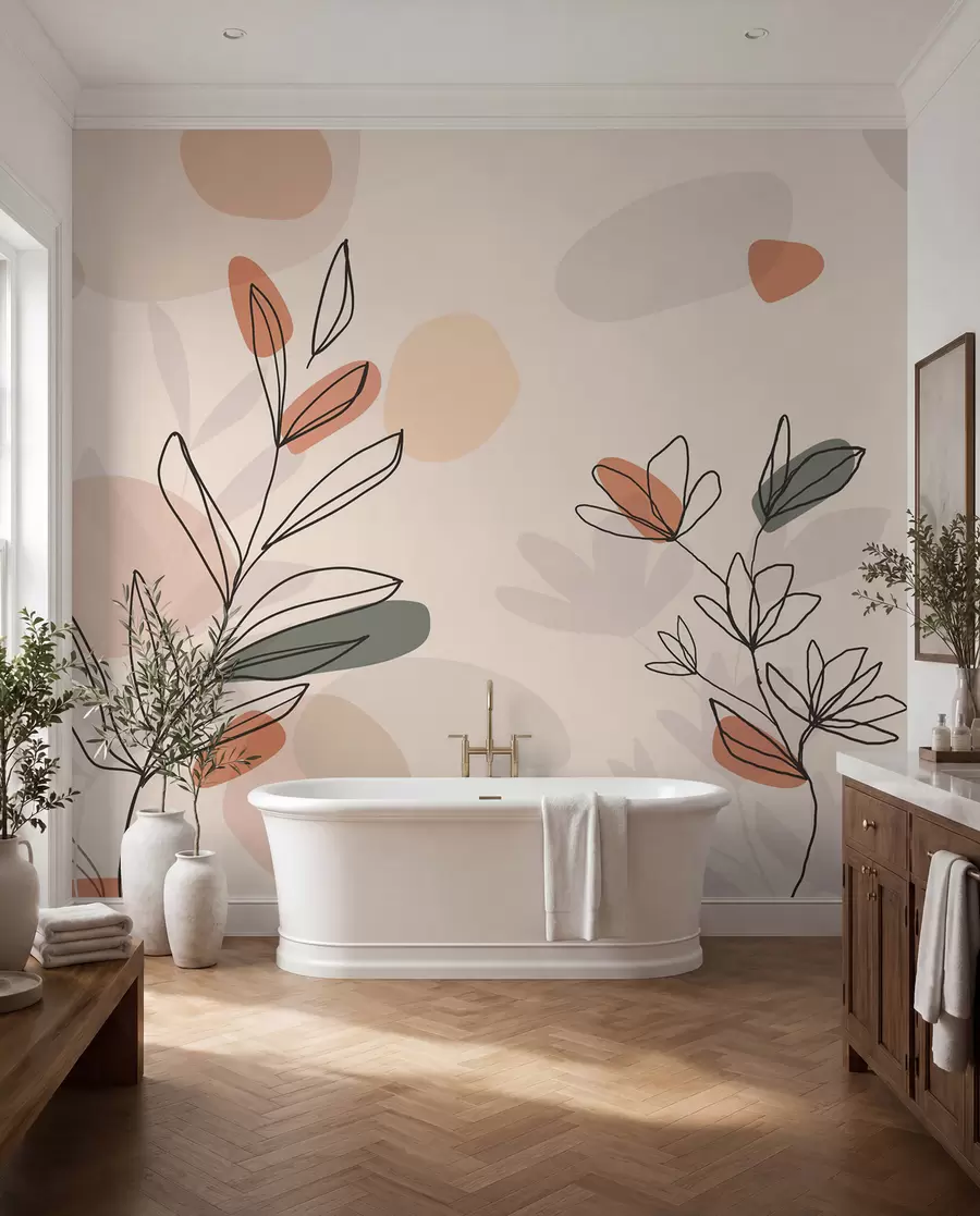 fototapeter Blomster i boho-stil w02103