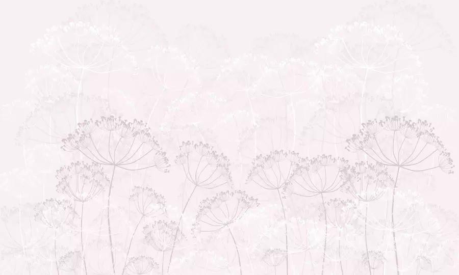 fototapeter Skrøbelige planter minimalisme pink farve w02105