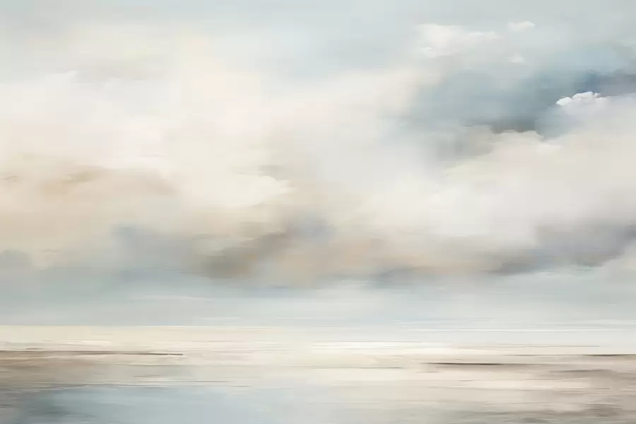 Murale Mer et ciel à l’aquarelle w02116