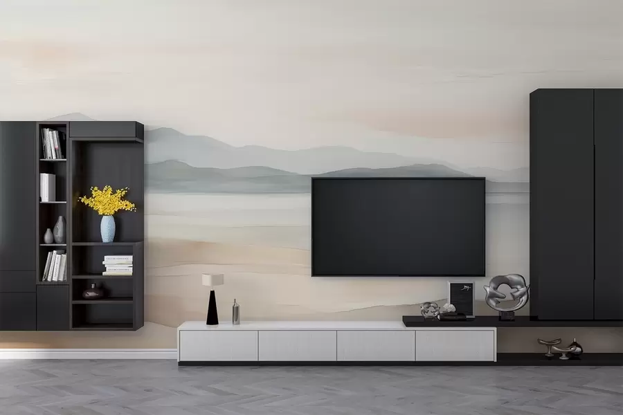 Fototapete Gemalte Aquarelllandschaft w02117