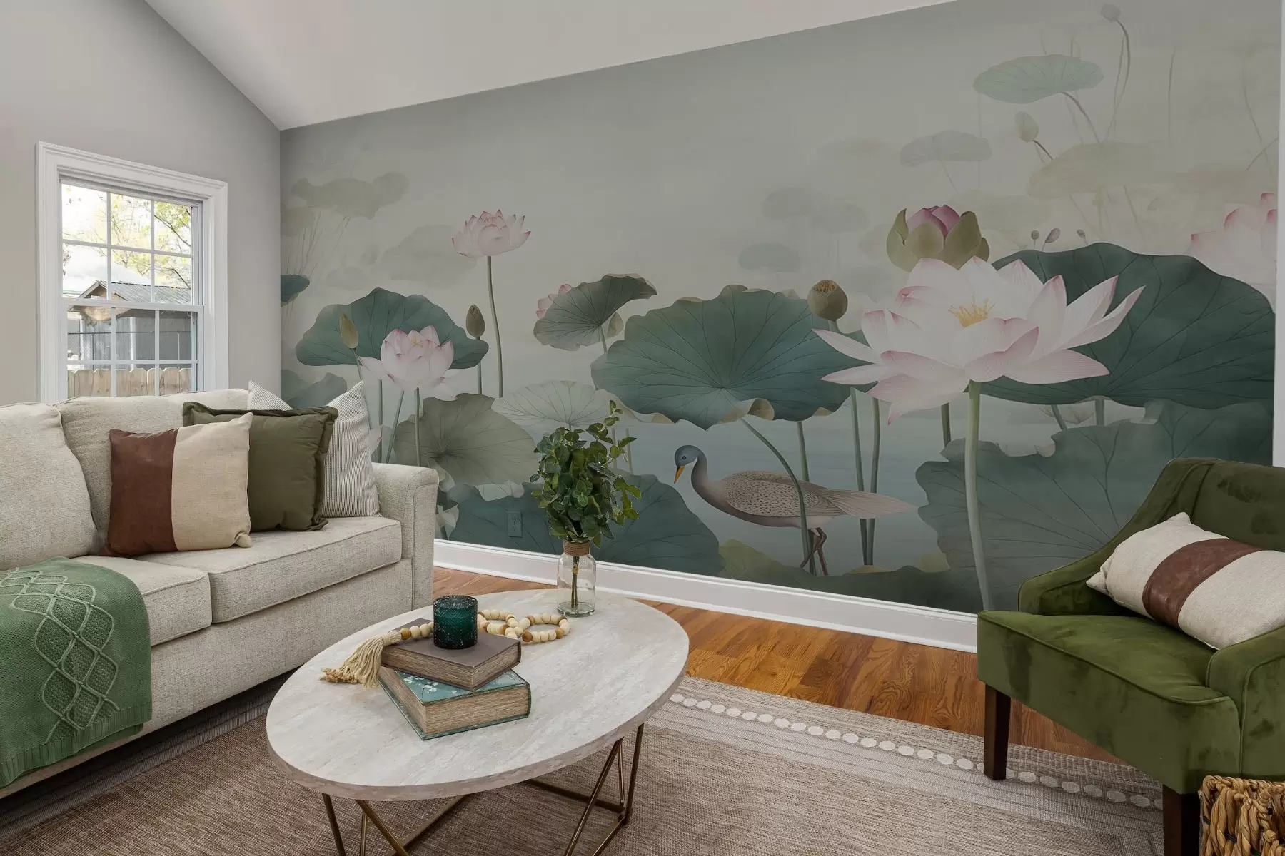 Fototapete Zartrosa Seerosen w01889