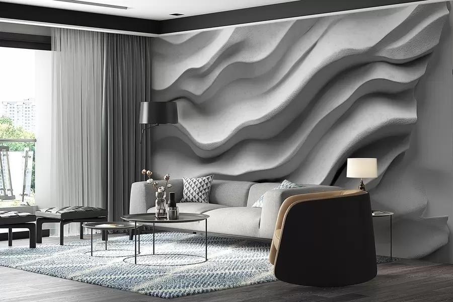 Fototapete Сoncrete Textur des glatten Reliefs w02233