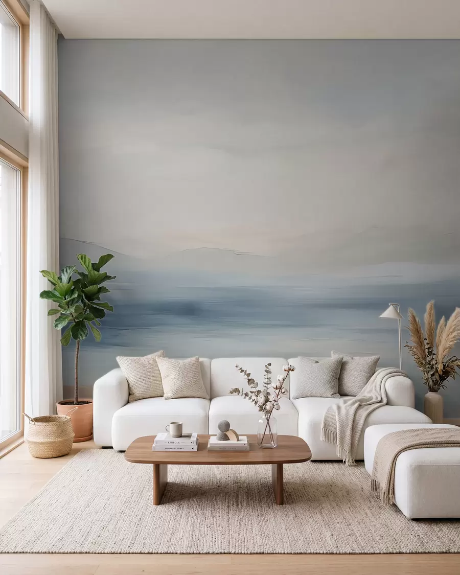 Murale Paysage marin minimaliste w02409