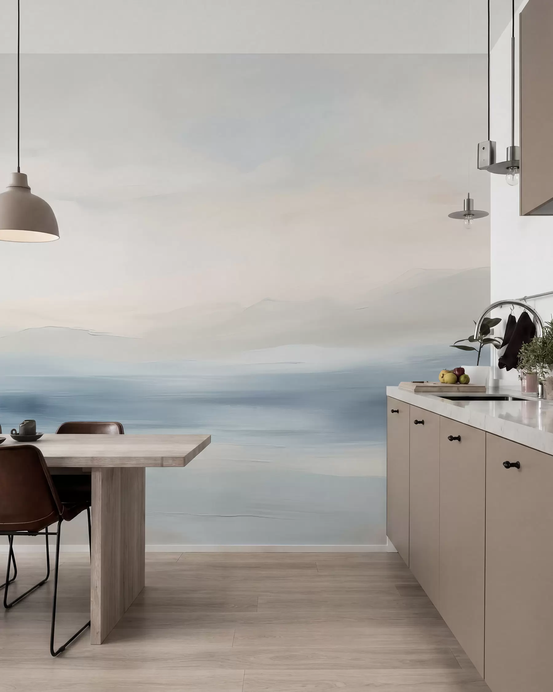 Murale Paysage marin minimaliste w02409