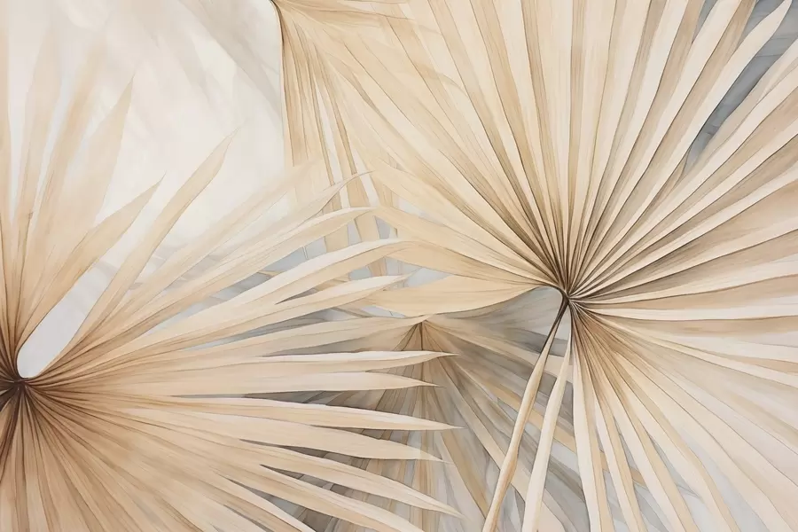 Murale Feuilles de palmier sèches w02431