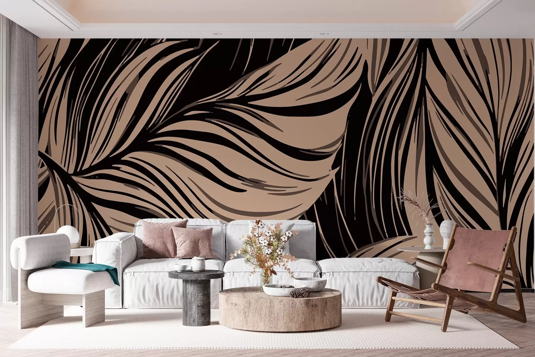 Murale Motif de la feuille w02415