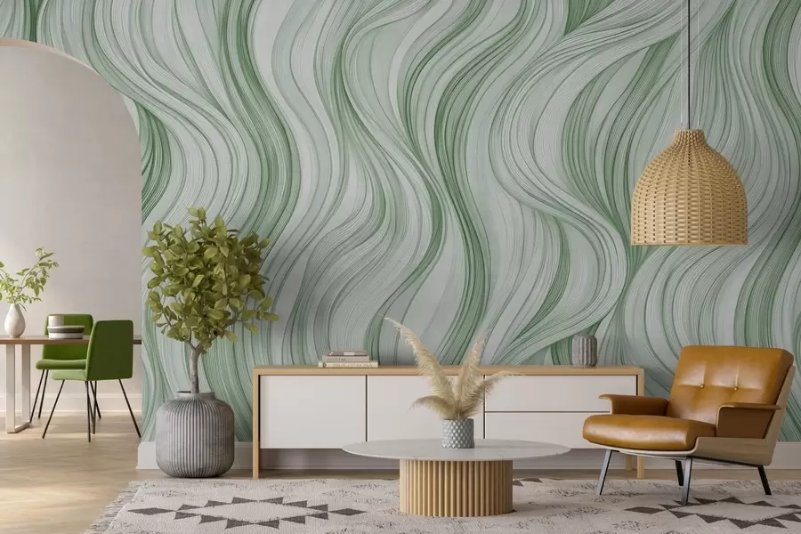 fototapeter Glatte lodrette bølger w02505v3