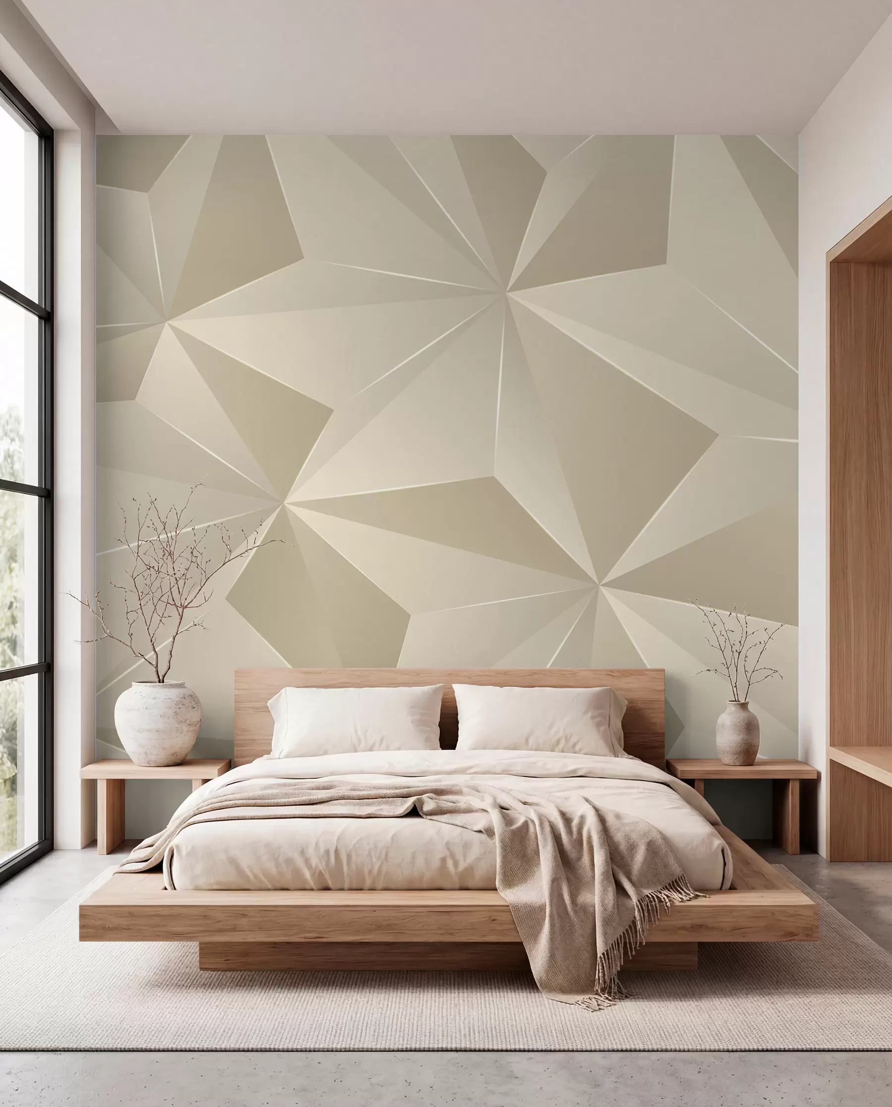 fototapeter Beige geometrisk relief u42449