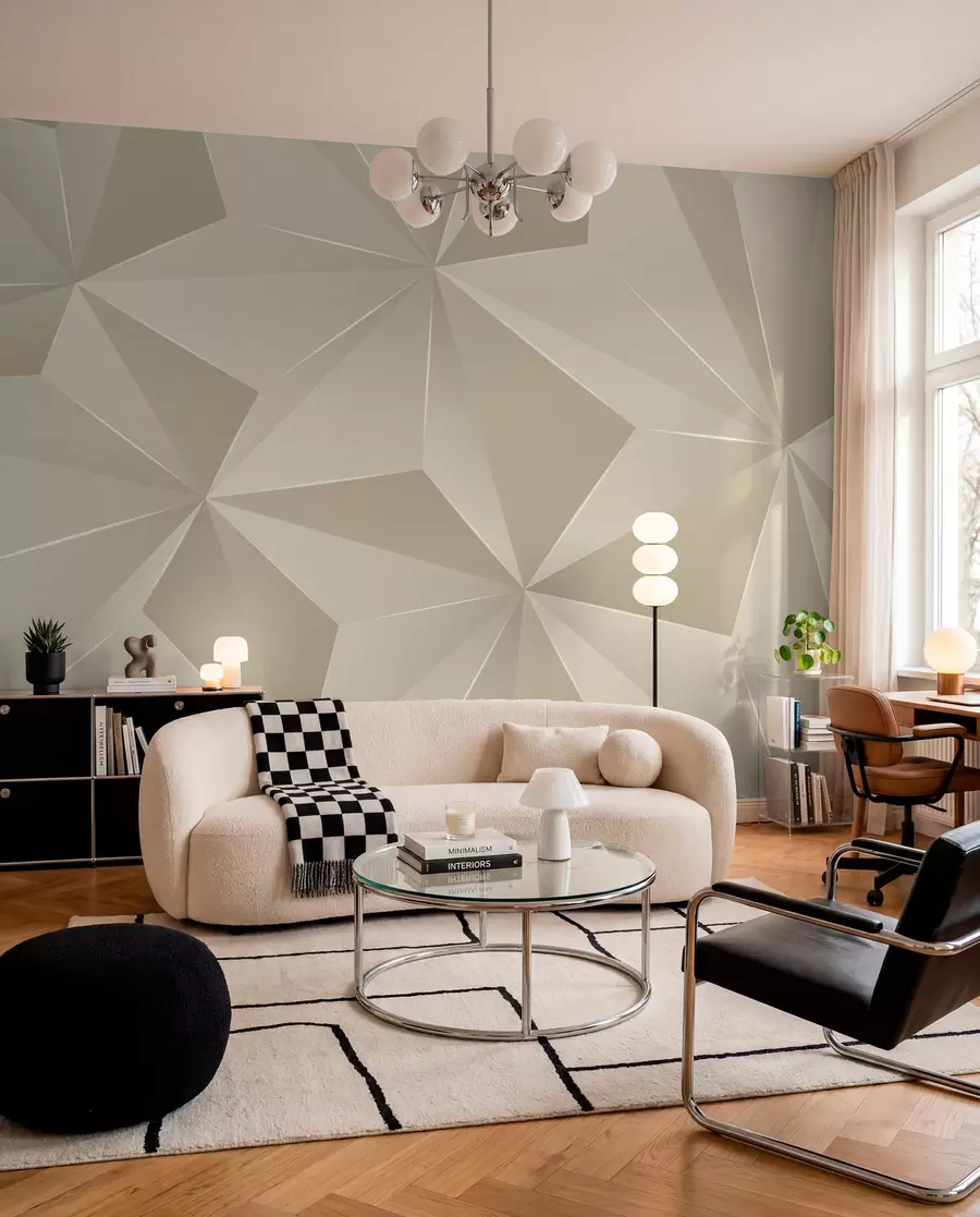 fototapeter Beige geometrisk relief u42449