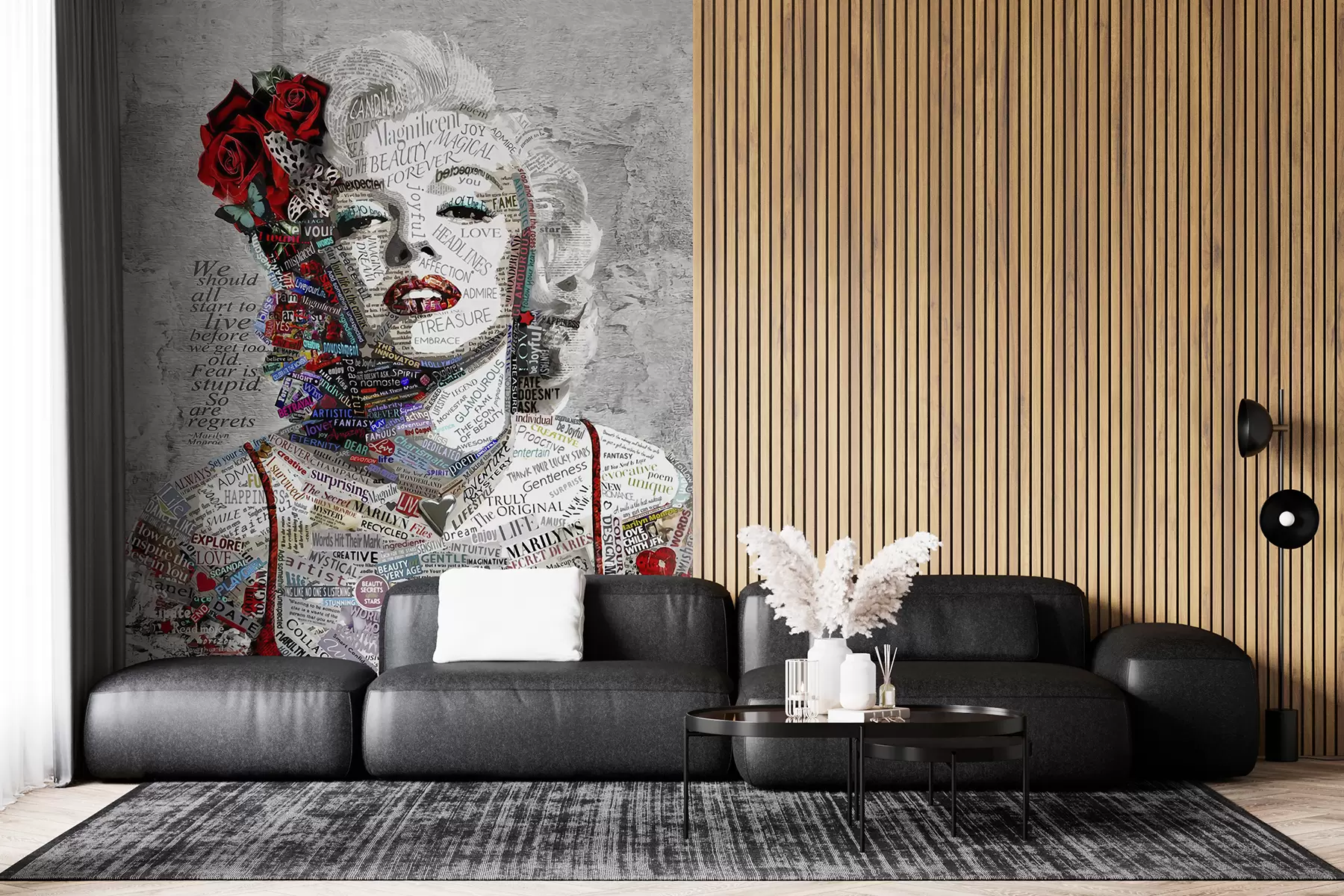 Murale Portrait abstrait de Marilyn Monroe u45698
