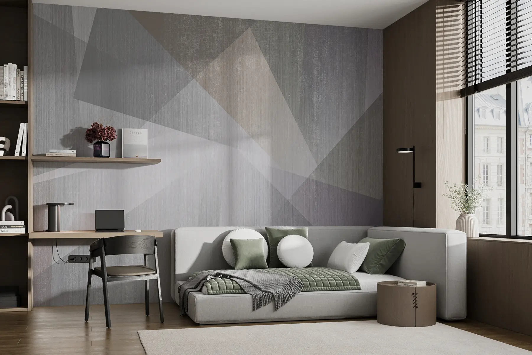 fototapeter Rektangel, grå e art u45929