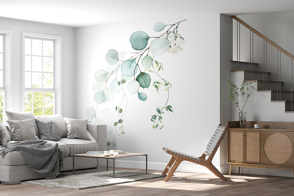 Papiers peints Branche avec feuilles, Papier peint nature, Papier peint Feuilles, u51026 : Uwalls.ch