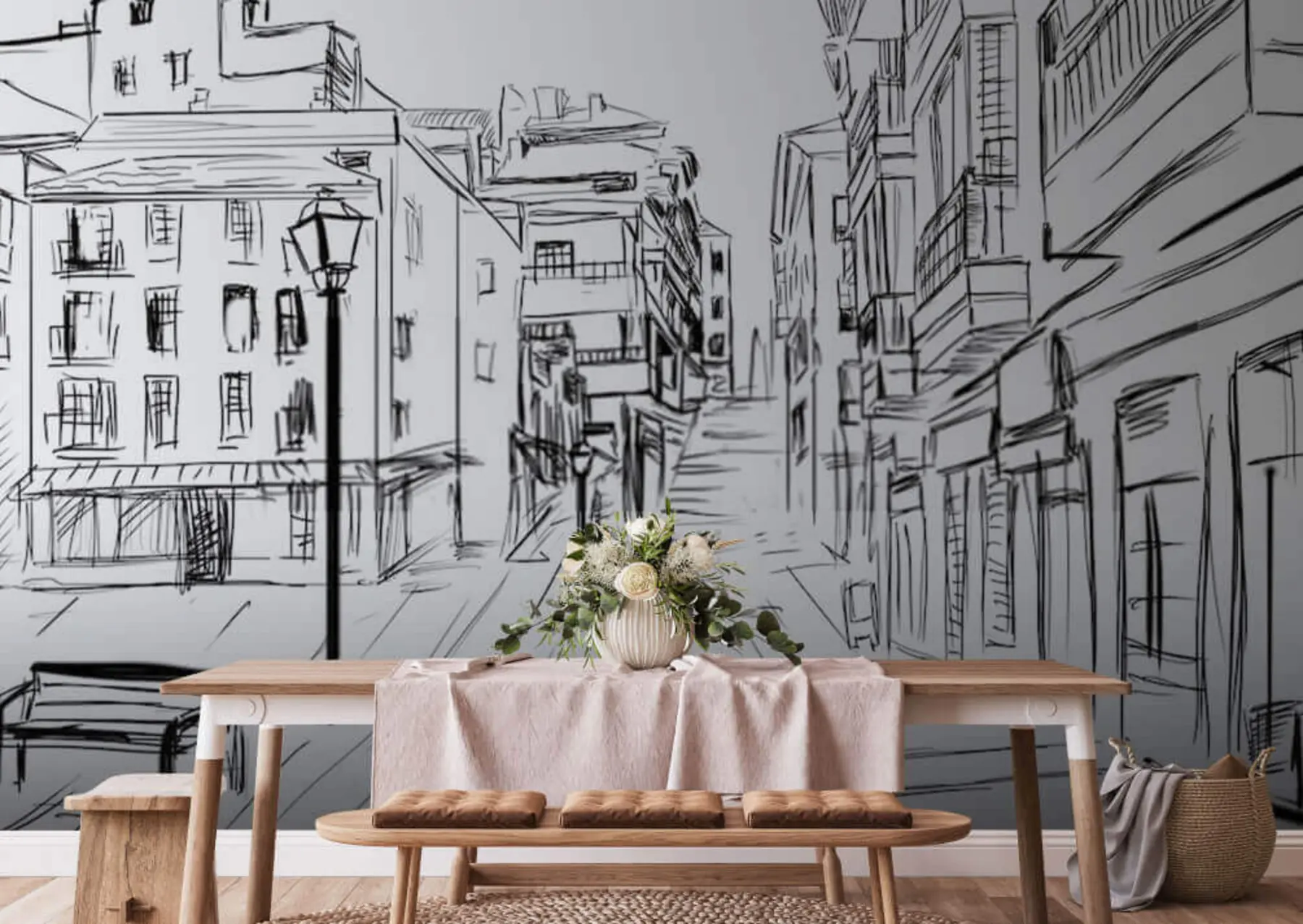 Murale Bâtiment, type e-ligne u51061