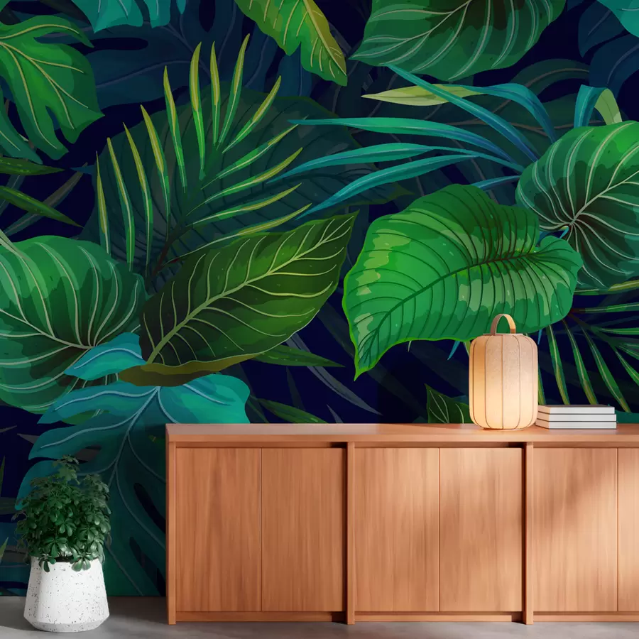 Murale Feuilles tropicales juteuses u51864