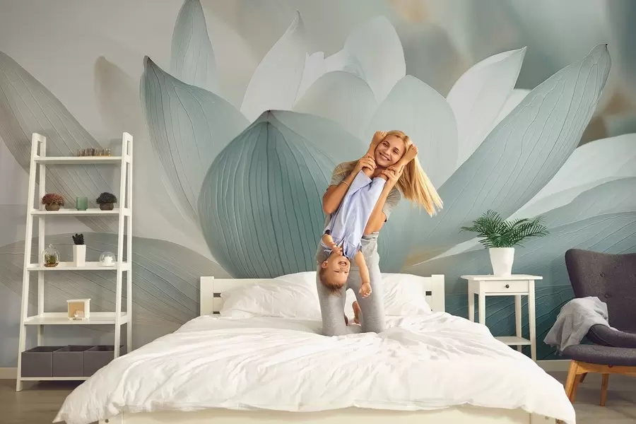 Fototapete Elegante Lotusblume in zarten Farbtönen w08487