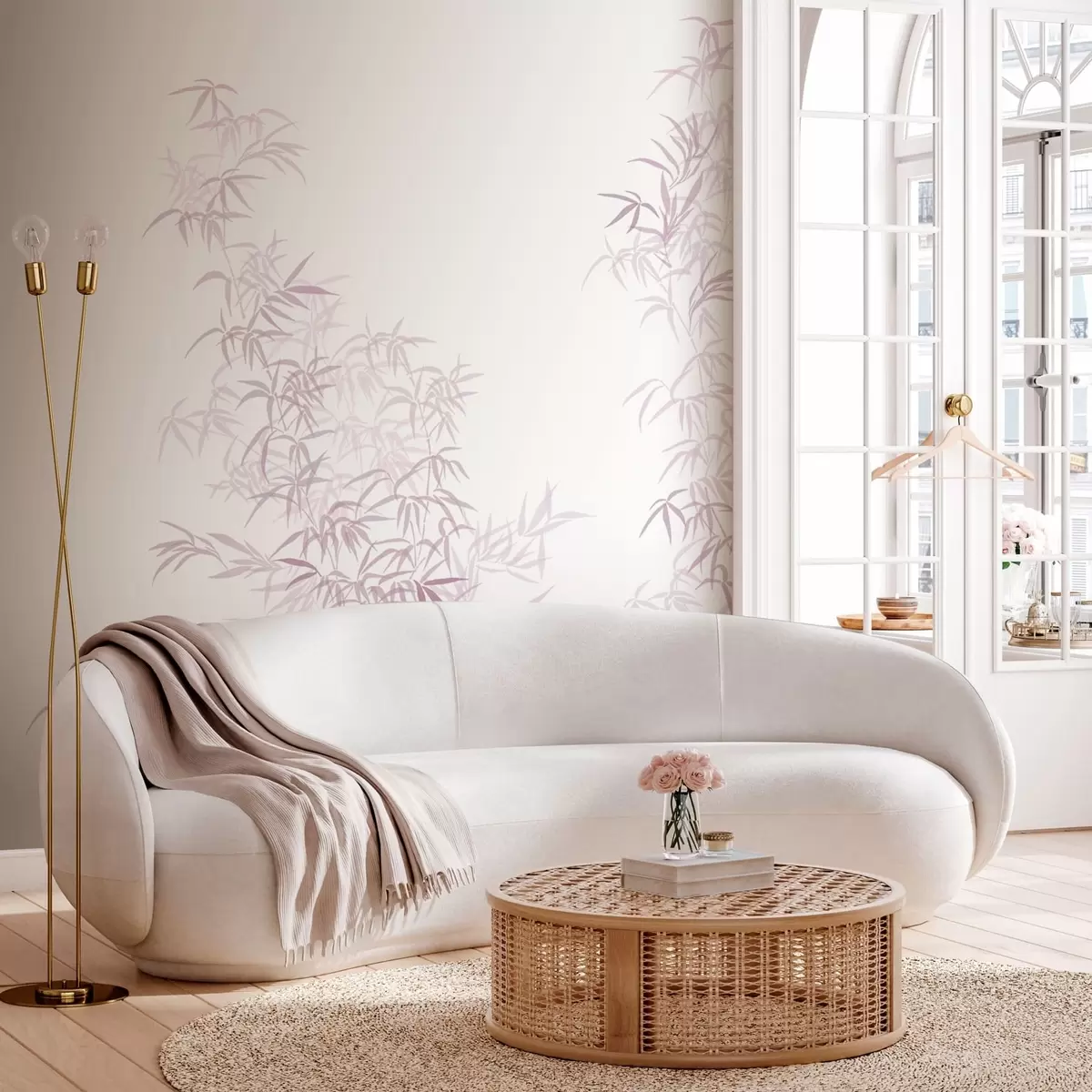 fototapeter Bambus minimalisme wabi-sabi w08555v4