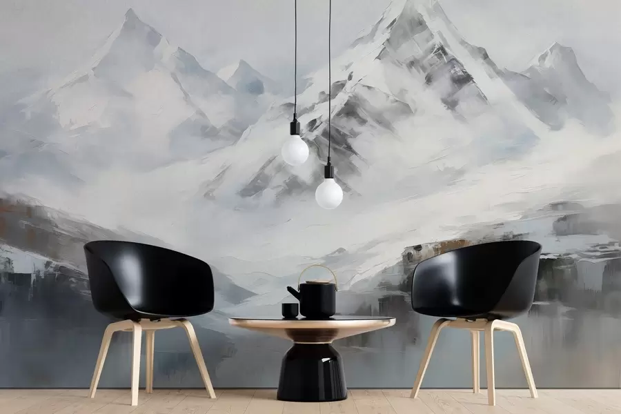 fototapeter Stiliserede bjerge w02681