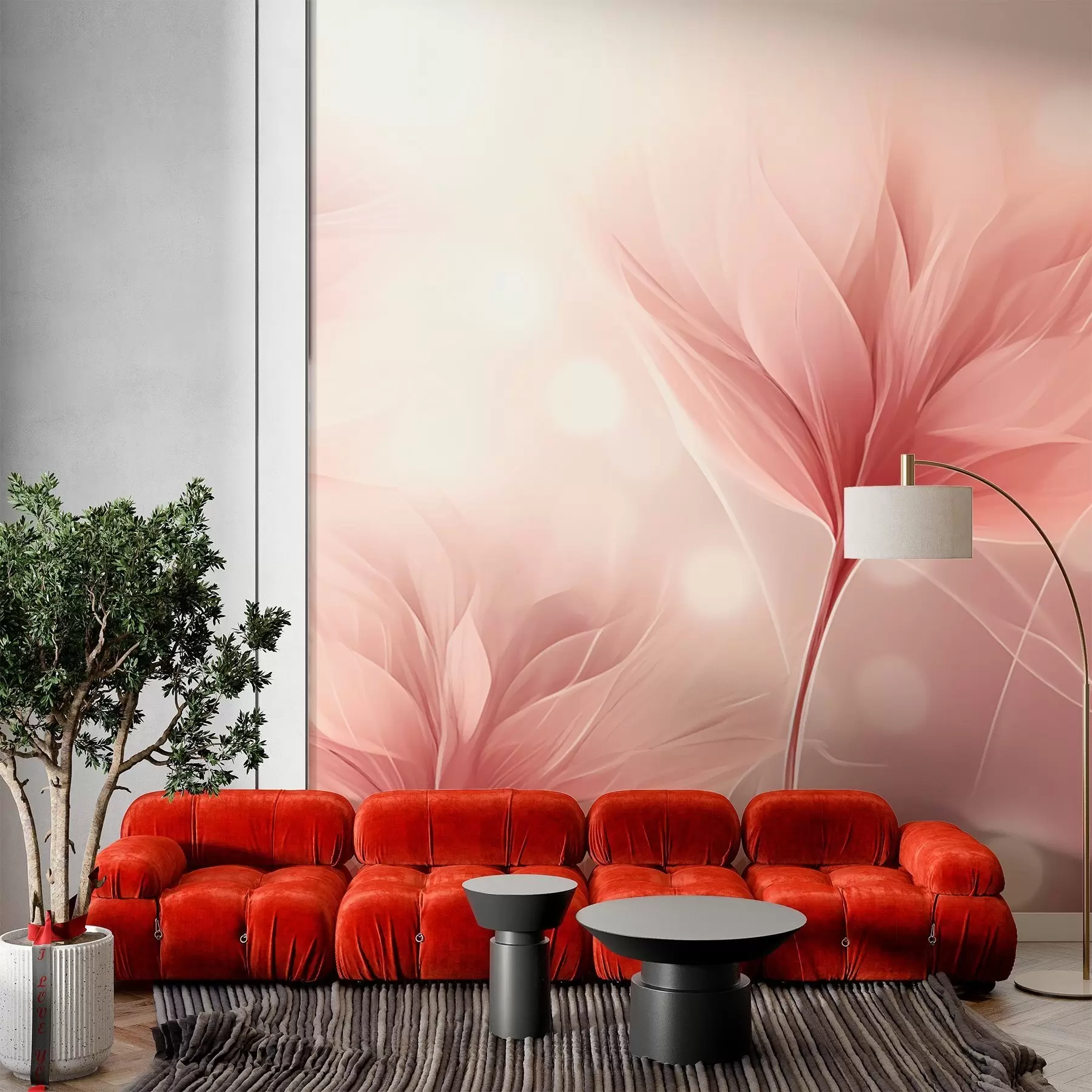 Fototapete Zarte transparente Blütenblätter w02697