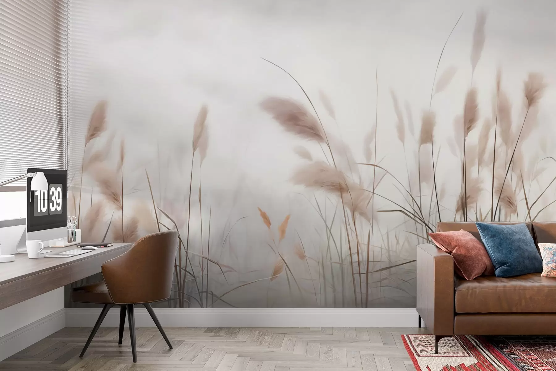 Fototapete Schilf-Imitation Malerei w02724