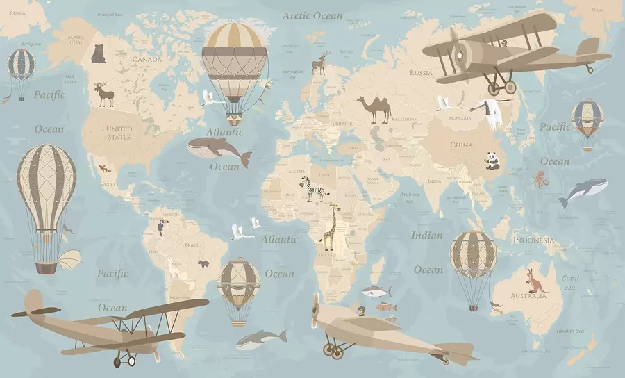 Murale L'aventure vous attend aux quatre coins du monde u36066v5