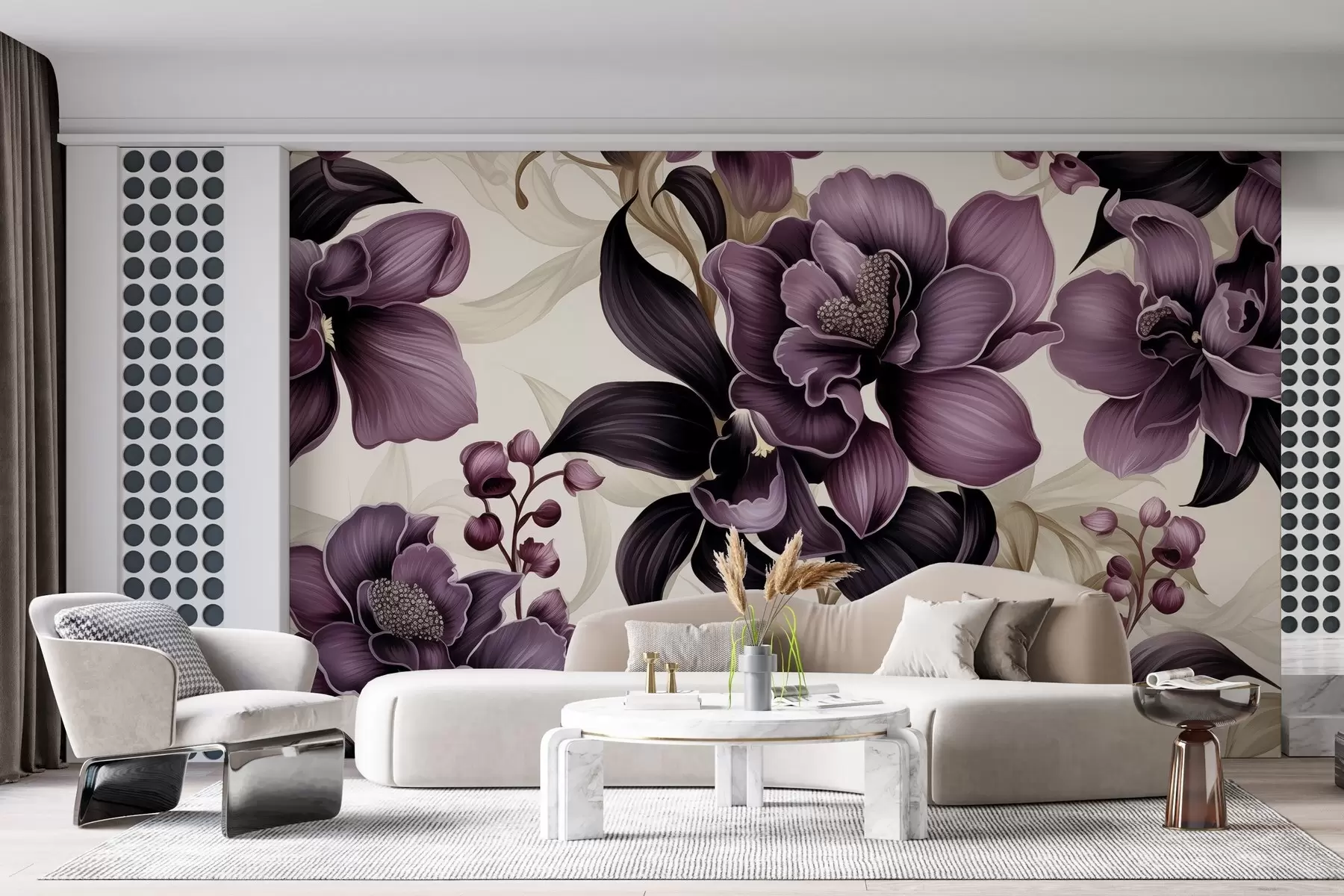 Fototapete Große lila Orchideen w02839