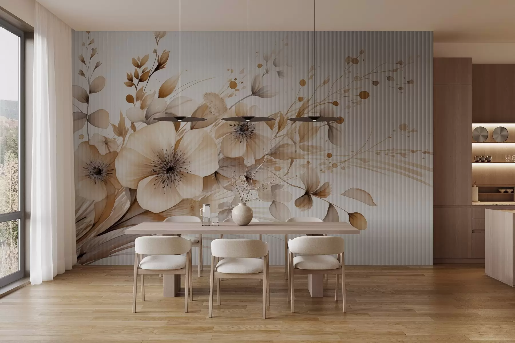 Murale Bouquet aquarelle w02850