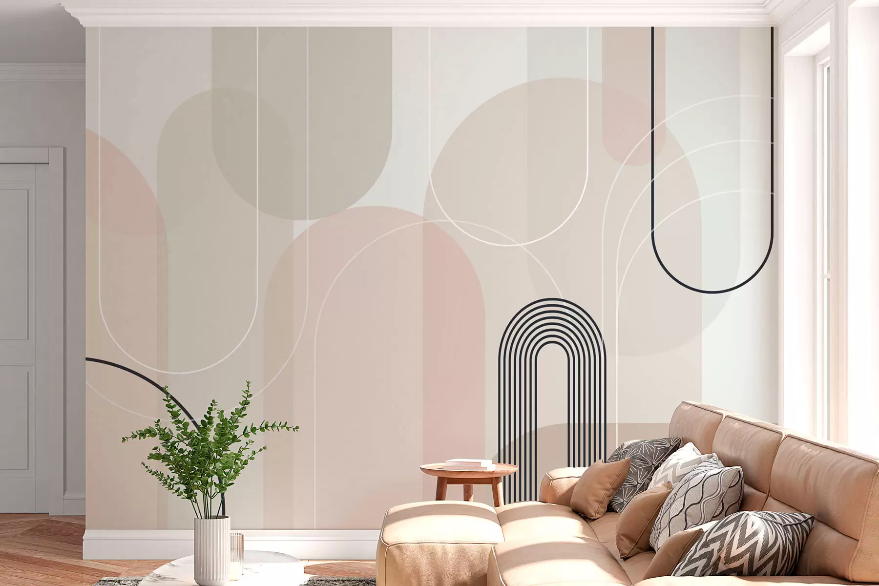 fototapeter Stilfulde minimalistiske buer w02826