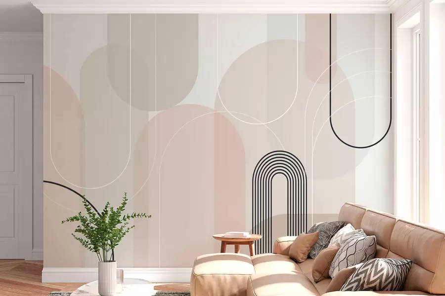 fototapeter Stilfulde minimalistiske buer w02826