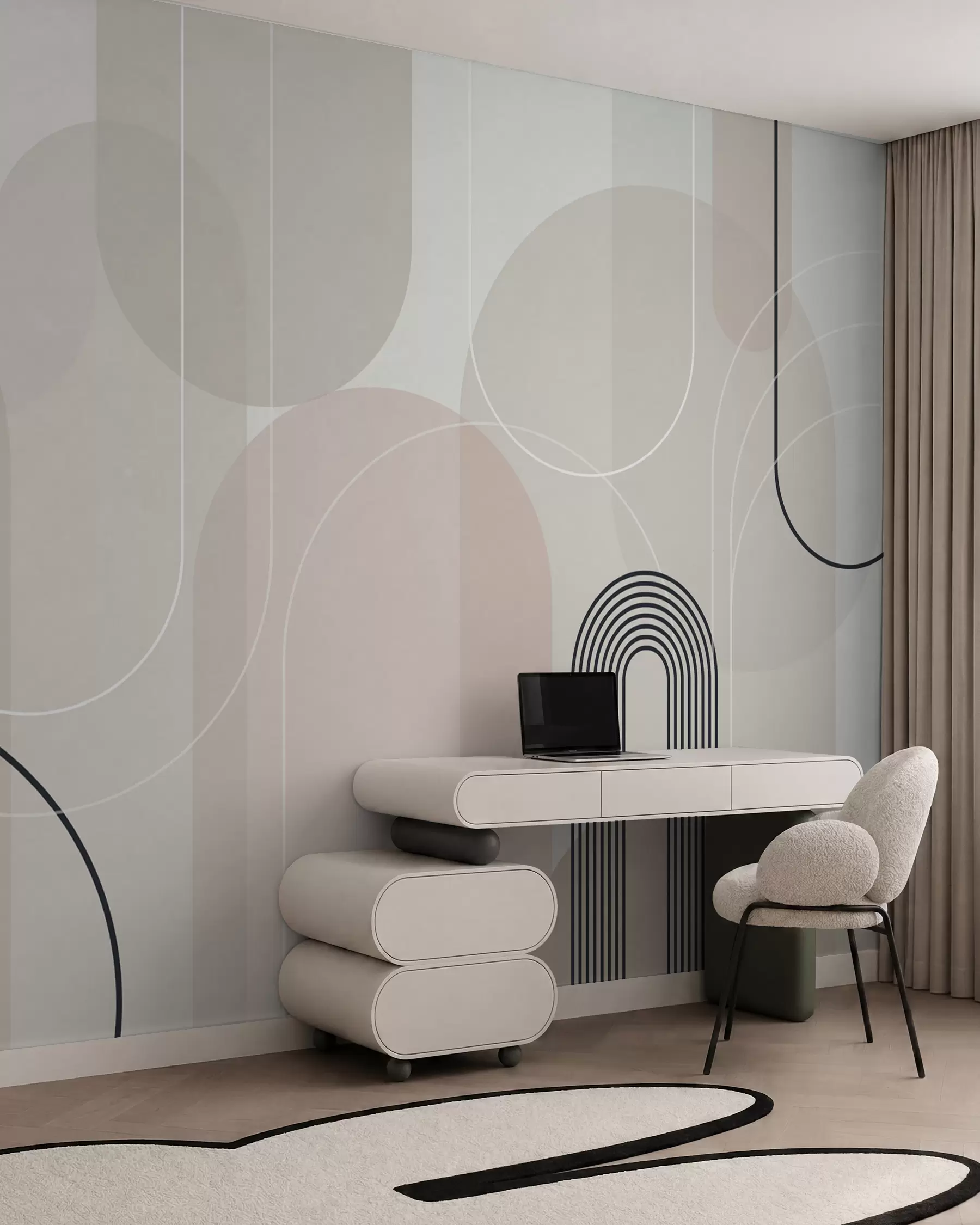 fototapeter Stilfulde minimalistiske buer w02826