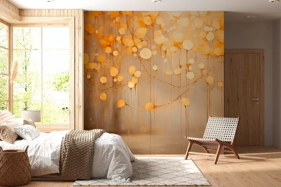 Fototapete Orangefarbene Abstraktion w02824