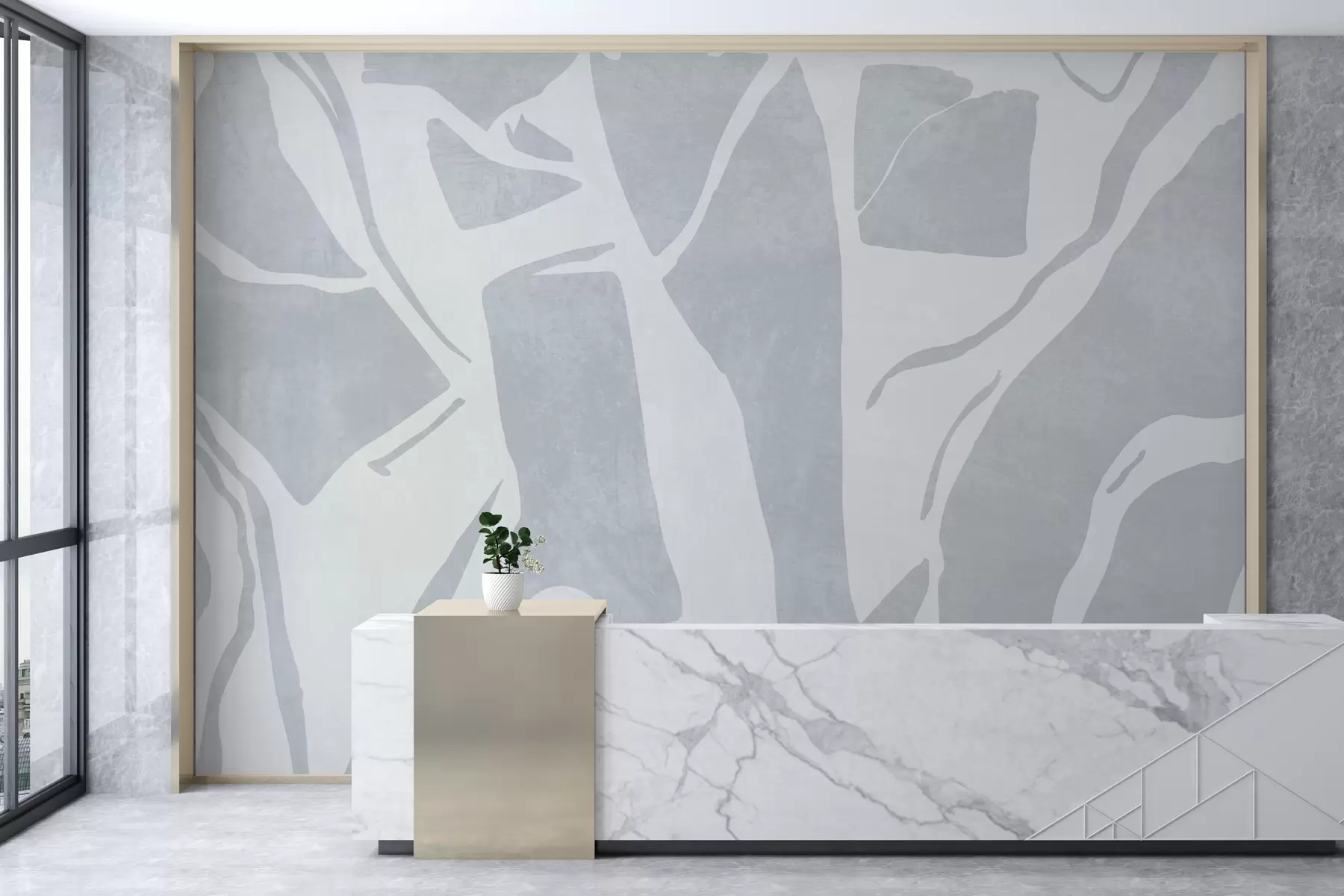 Fototapete Abstrakte Grunge geometrische Tapete in blauer Farbe w02917v1